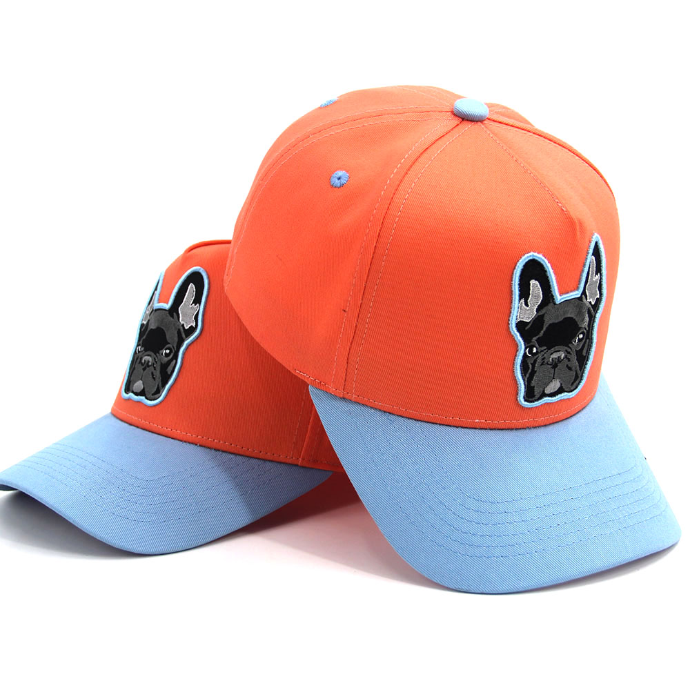 Flat Brim Baseball Hat Two tone Customize Embroidered 5 panel Mid Profile 3D Patch Embroidered Custom Cotton Sport