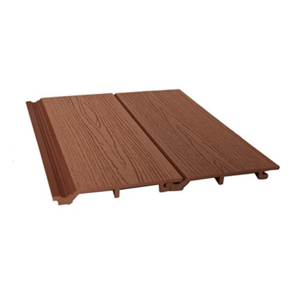 Wood Grain Surface Finish Waterproof WPC Decking Panel for External Wall Long-lasting