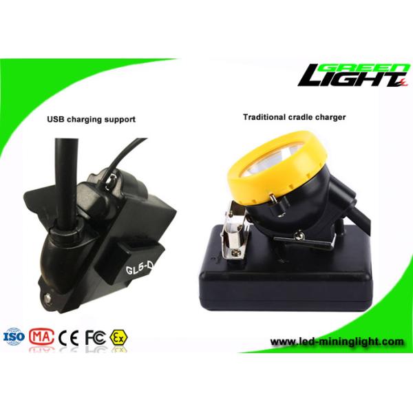 Rechargeable Coal Mining Lights Headlamp Waterproof 10000Lux With USB Charging Cable