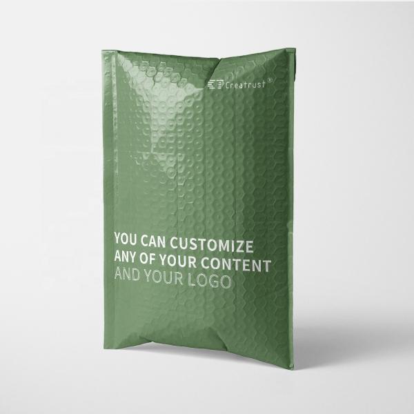 GDCX Creatrust Green Composite Bubble Mailer Metallic Envelope for Protective Packaging in Transportation