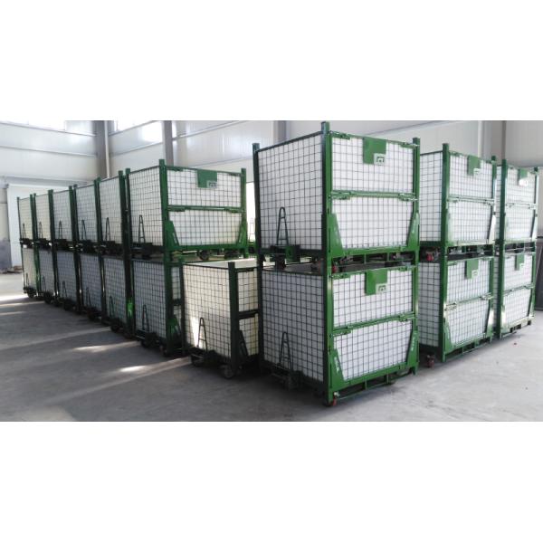 Plastic Spray Steel Wire Mesh Container Foldable Storage Cage Wire Container Steel Pallet Box