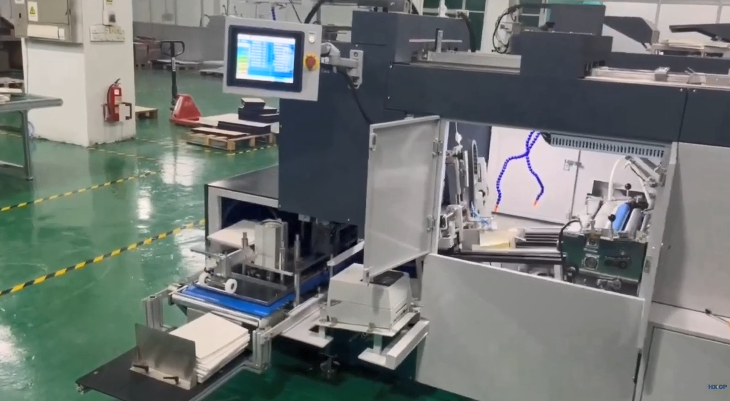 HX3000B Automatic Lay Flat Binding Machine Code Scanning Jobs Changeover For Children Board Books System
