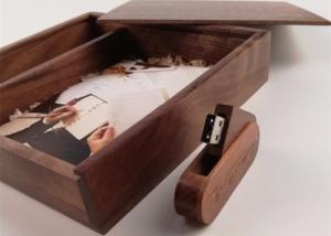 Quality Customized Wedding Album Presentation Box , Wooden Photo Keepsake Box for sale