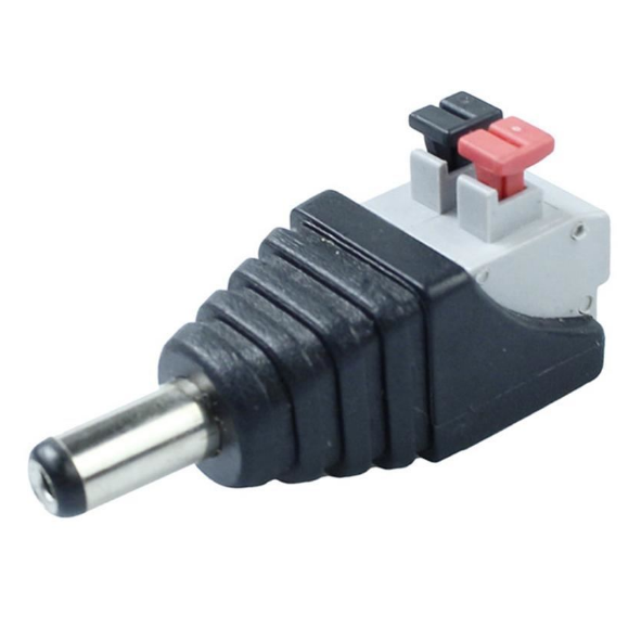 Securely-Designed C-Power DC Power Jack Plug Screwless Quick Wire Connector 5.5x2.1mm