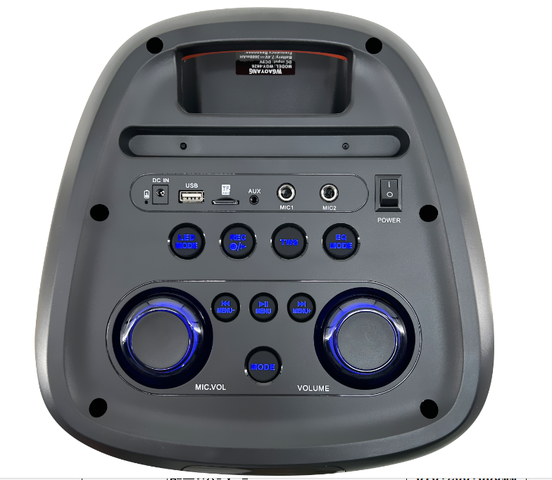 Double 6.5-Inch Portable Party Speaker User Friendly Interface Strong Audio Output For Celebrations And Gatherings