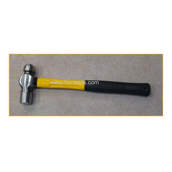 Ball pein hammer with fiberglass handle