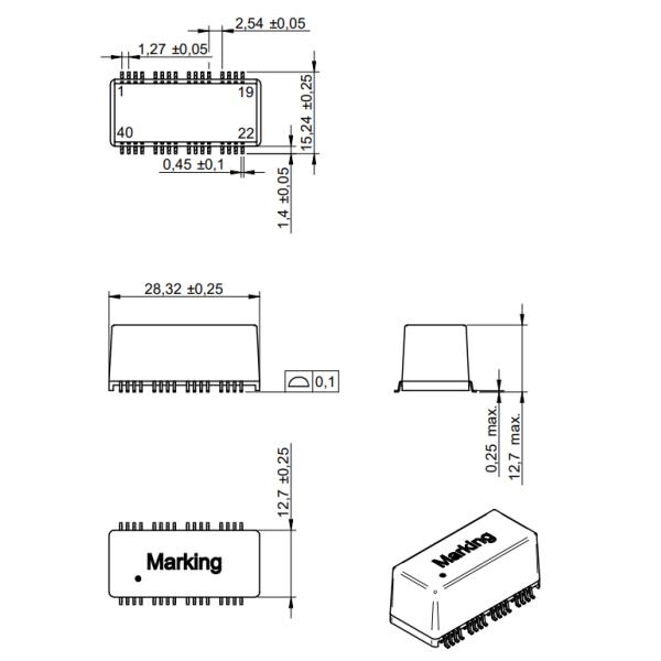 Surface Mount Ethernet Magnetic Transformers For Hubs 7490240140