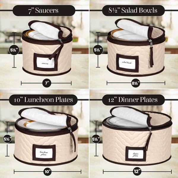 China Storage Containers 5-Piece Set Moving Boxes For Dinnerware, Glasses, Plates, Mugs And Saucers Sturdy Quilted