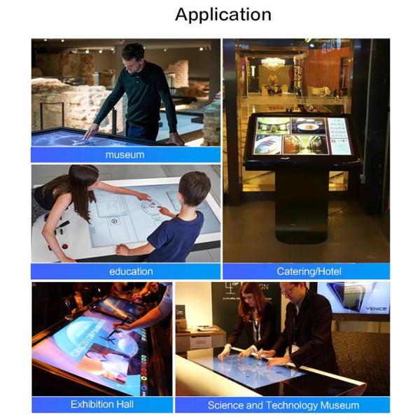 43 Inch LCD Advertising PCAP Smart Coffee Table With Touch Screen