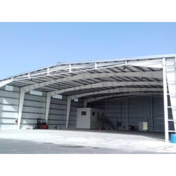High-strength long-span steel structure hangar building galvanized H-shaped