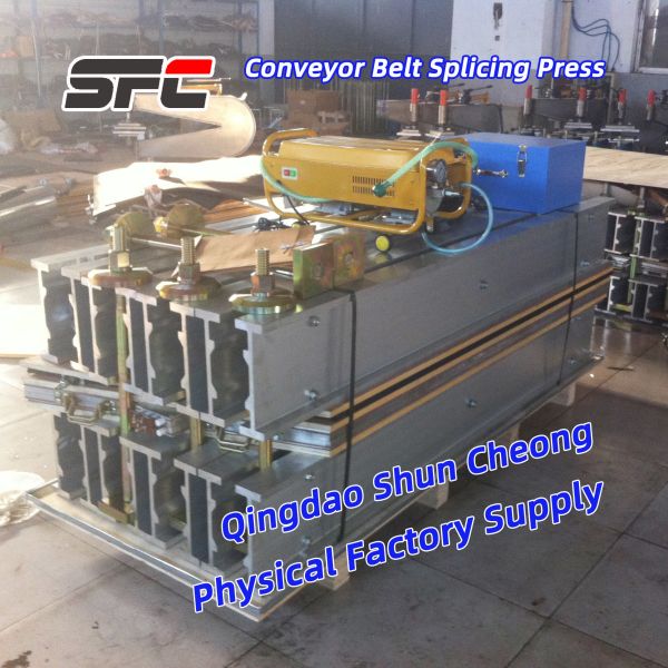 Custom-made Conveyor Belt Vulcanizing Machine with PLC Control System, 0-400℃ Temperature Range & Customizable Cooling System