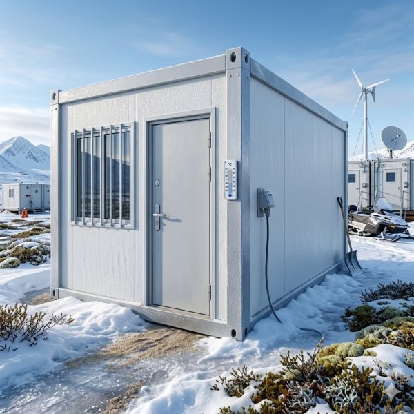 Winterized Flat Pack Container House , High Insulation Arctic Home