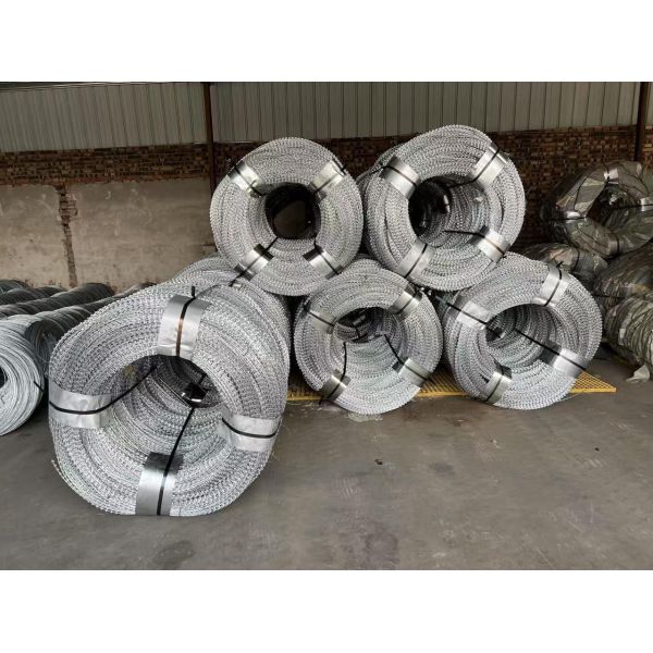 High Security Razor Barbed Wire Galvanized Steel Fencing Solution With Dedicated Clips And Excellent Defense Capability