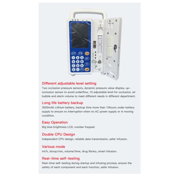 Large Screen ICU Digital Peristaltic Infusion Pump