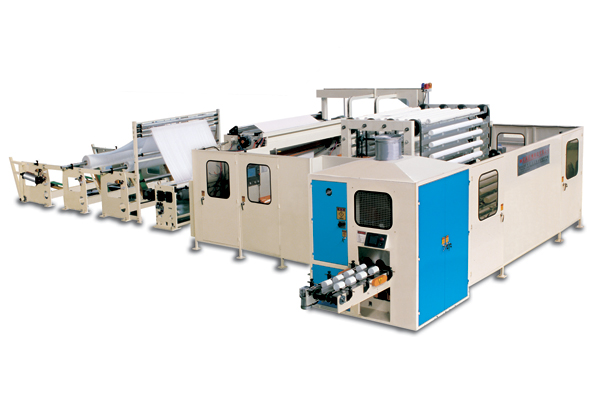 Non - Stop Tissue Paper Making Machine Kitchen Towel Rewinding Line 600M / Min