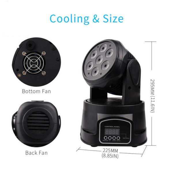 560LM Led Moving Head Light 7x8W RGBW LM70S Portable Led Stage Lights