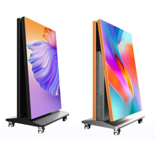 Foldable Led Poster Screen Portable Folding GOB Led Advertising Machine for Shopping Mall Conference Room Advertising