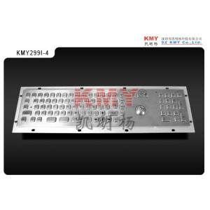 Quality 88 Keys Stainless Steel Keyboard Industrial Keyboard With Trackball Windows XP for sale