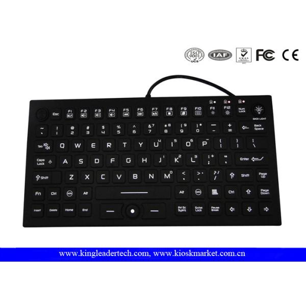 IP68 Backlit Super Thin Washable Silicone Keyboard Built-in Mouse