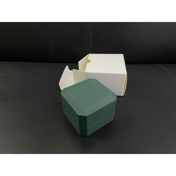 Customized Your Logo- Luxury Green Octagonal LED Ring Box