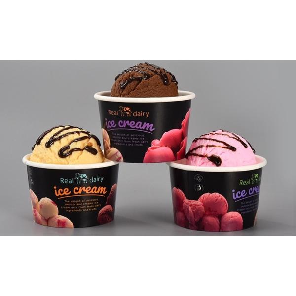 Initial Payment Customized Round Disposable Paper Cup for Small Ice Cream Packaging