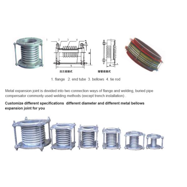 Mental Single Axial Expansion Joints Customized Design IOS 9001 Certification