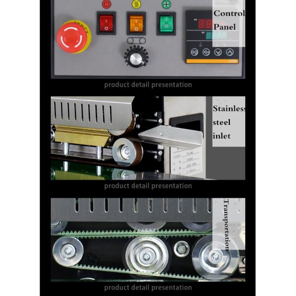 Horizontal Continuous Band Sealing Machine with Iron Gear and 0-300C Temperature Range