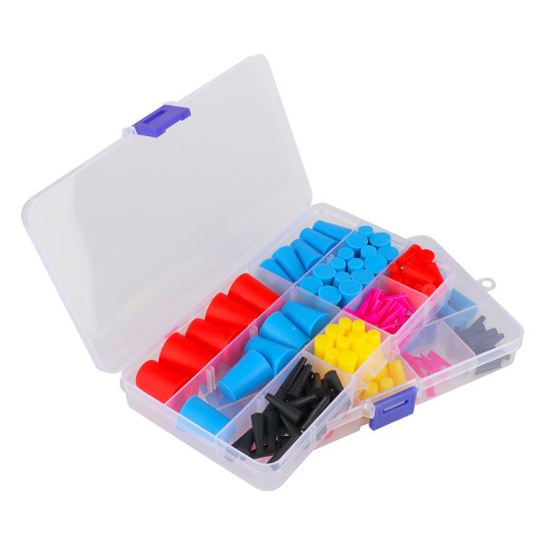 120Pcs Temperature Resistant Silicone Rubber Tapered Plug Stoppers for Protective Hole Covers Durable Protective Covers