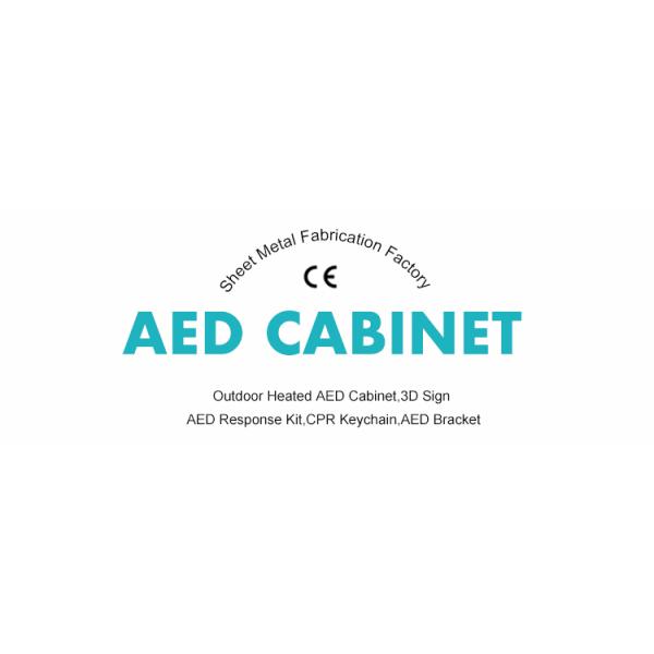 Round Corner AED Defibrillator Cabinets With Strobe Light CE Approval