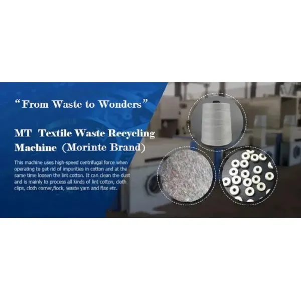 Hard Waste Textile Waste Yarn Cotton Recycling Cleaning Machine for Spinning