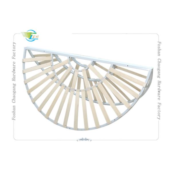 Round Shaped Folding Metal Slatted Bed Base For Mattress Support