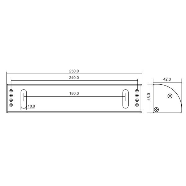 280LC Magnetic Lock Bracket for 280KG Electro Magnetic Door Locks
