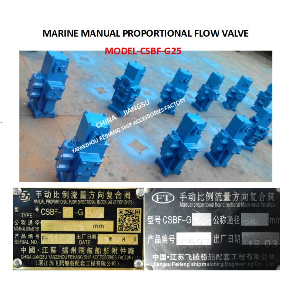 WINDLASS CONTROL VALVE - CSBF MANUAL PROPORTIONAL FLOW DIRECTIONAL COMPOSITE VALVE OF WINDLASS MATERIAL - CAST IRON