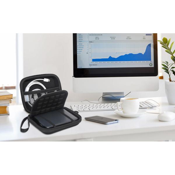 ISO Mini Hard Drive Case , Usb Cable Case 5.6x4.4x1.5inches