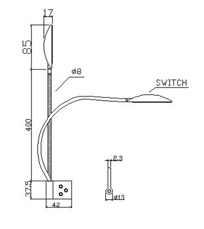Multi-Mounted Adjustable LED Bed Reading Light with Touch Switch and Gooseneck Mount