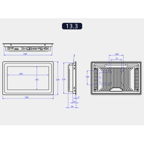19 Inch Industrial Panel PC J1900 Fanless Touch Screen Computer