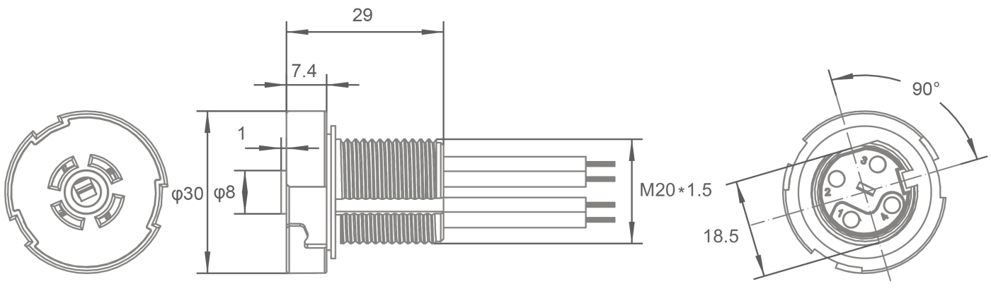 JL-700 product dimensions diagram showing detailed measurements
