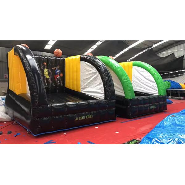 Interactive Shooting Game Launch Inflatable Bounce Bed with Blower and Customized Color