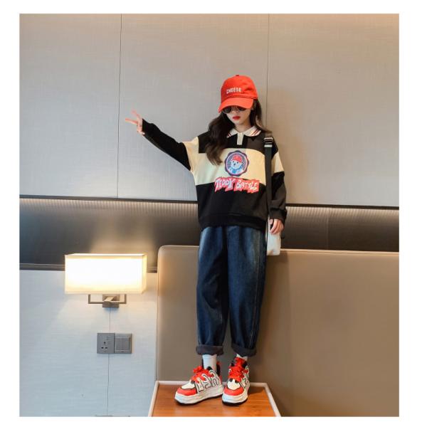 Polo Collar Childrens Winter Clothes pullover