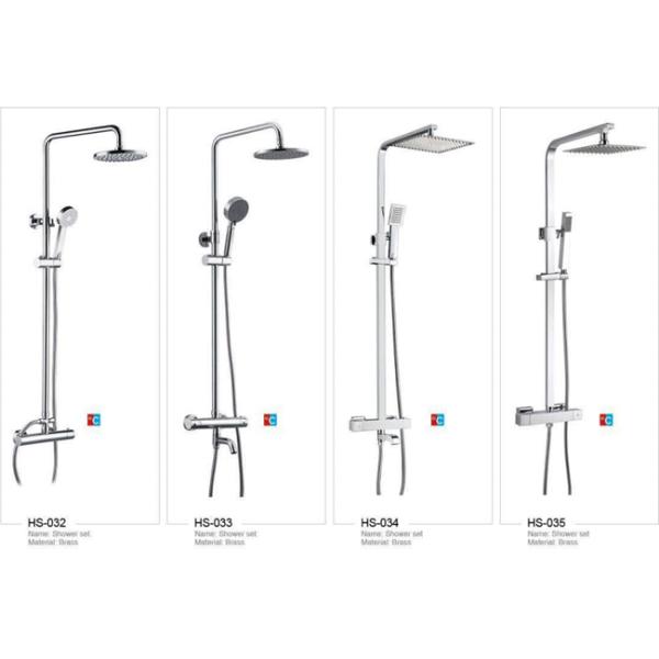 Brass Bathroom Ceiling Rain Shower Faucet Set With Single Handle