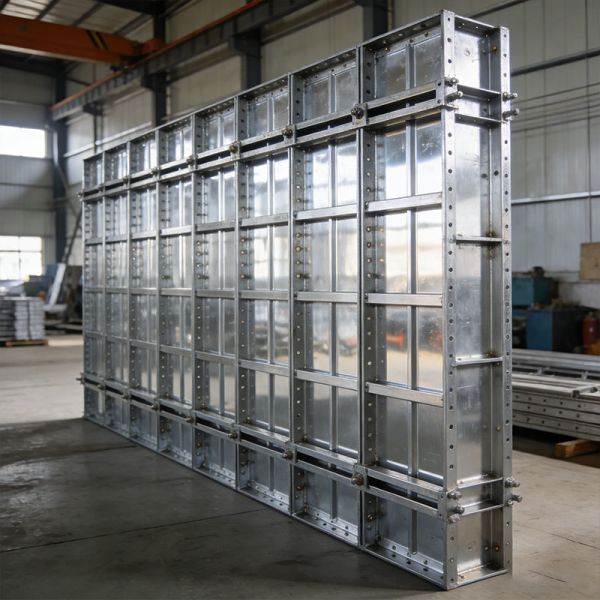 Thick Steel Plates Wall Formwork System Combining Section Steel Skeletons For Concrete Molding