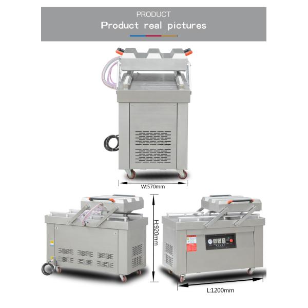 800W Sealing Power DZ-500/2SA Automatic Double Chamber Meat Vacuum Packing Machine