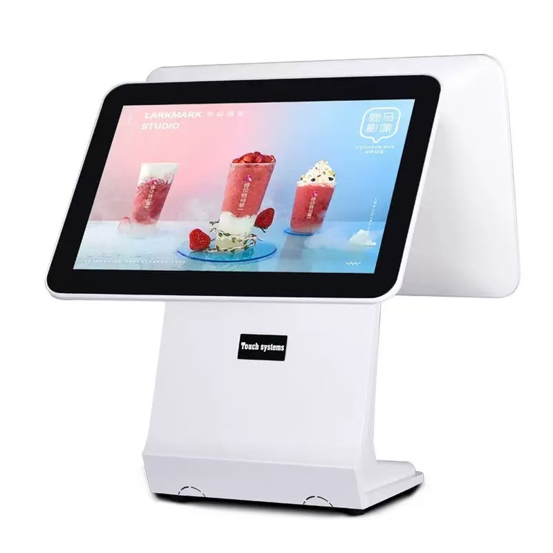 Supermarket Restaurant Unmanned SelfOrder Kiosk 15.6Inch Capacitive Touch POS Machine Scan Code Ordering System