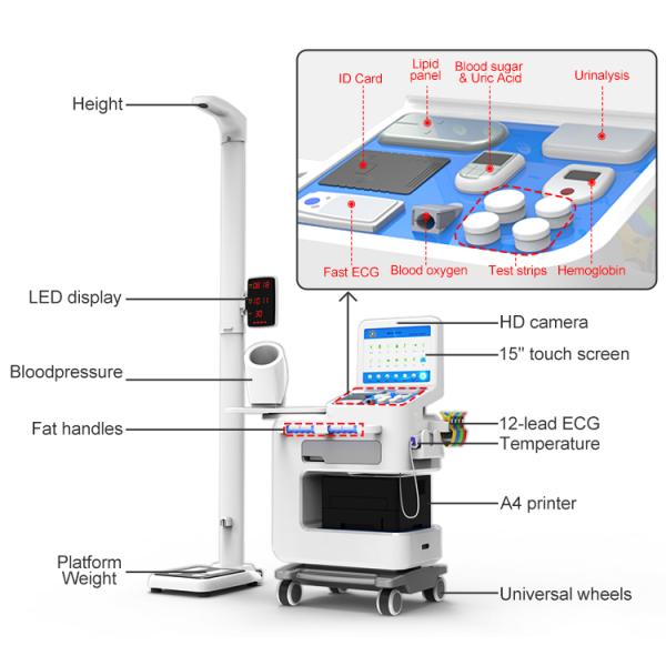 Self Service Physical Examination Machine with A4 Printer and Customizable Color