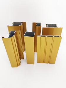 Quality Gold Anodizing Aluminum Windows Door Extrusion Profiles 1.3mm Thickness for sale