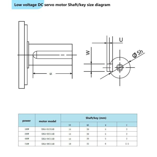 100W 3000rpm Low Voltage DC Servo Motor Stepping Micro Motor