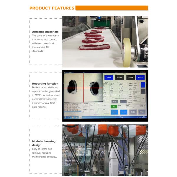 Meat Delta Robot Automatic Loading Belt Multihead Weigher Weighing System