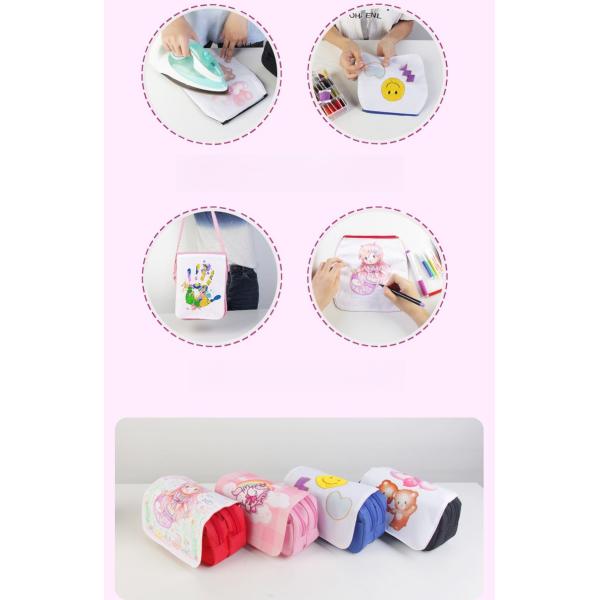 Double Layer Sublimation Pencil Case Blank DIY Custom Polyester Sublimation Makeup Bag For Women