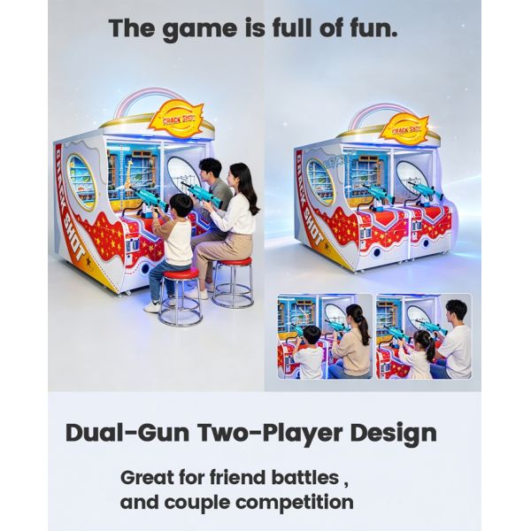 Crack Shot Dual Player Arcade Game Machine