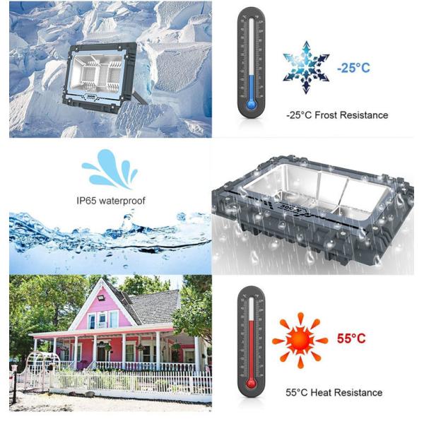 Flashing Remote Control SMD5050 LED Solar Floodlight Environmental Protection